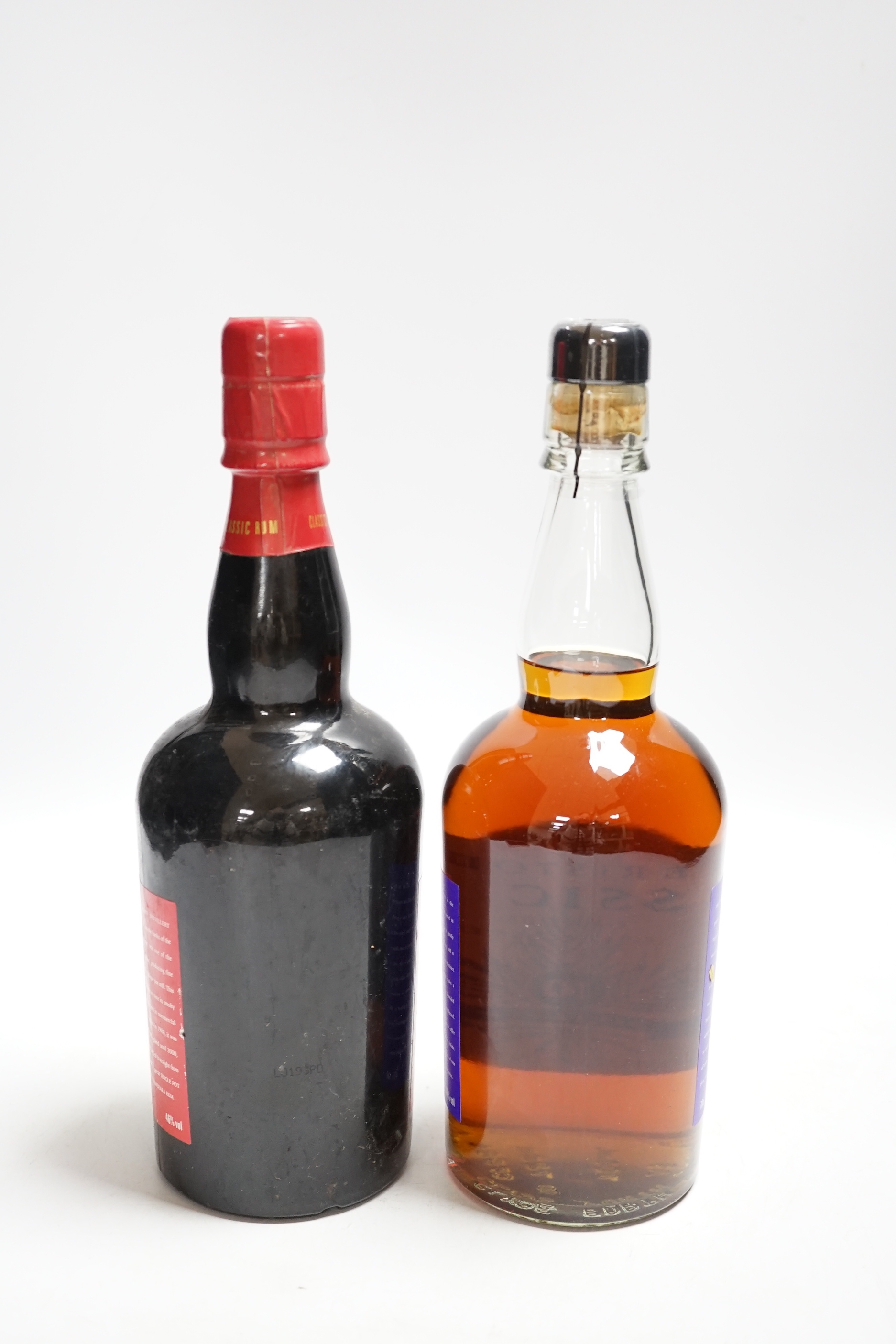 Two bottles of Bristol Classic Rum- Port Morant Still Demerera 12 Year Old and Gardel Guadeloupe 10 Year Old.